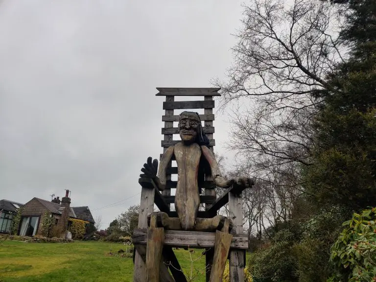 Creepy wooden sculpture