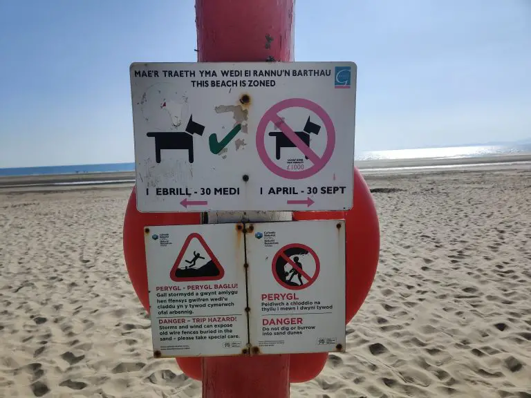 Harlech Beach Sign