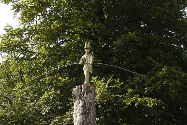 Sculpture of Charles Trower at Rudyard Lake.